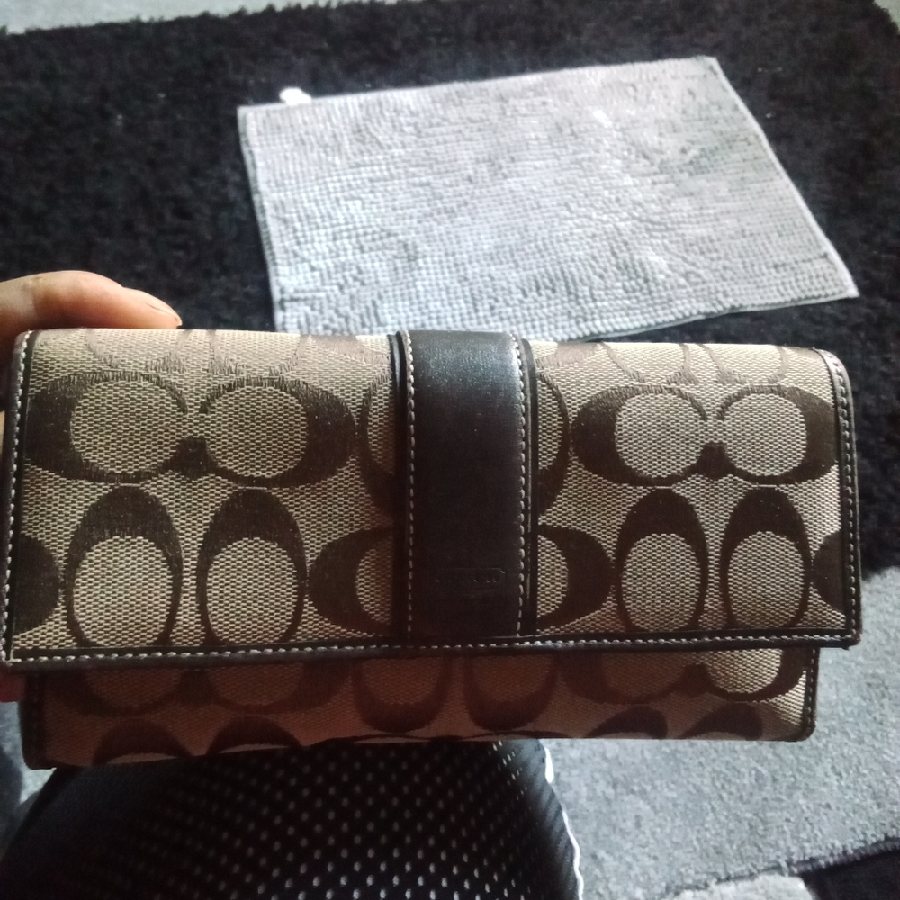 Brown Coach wallet/checkbook